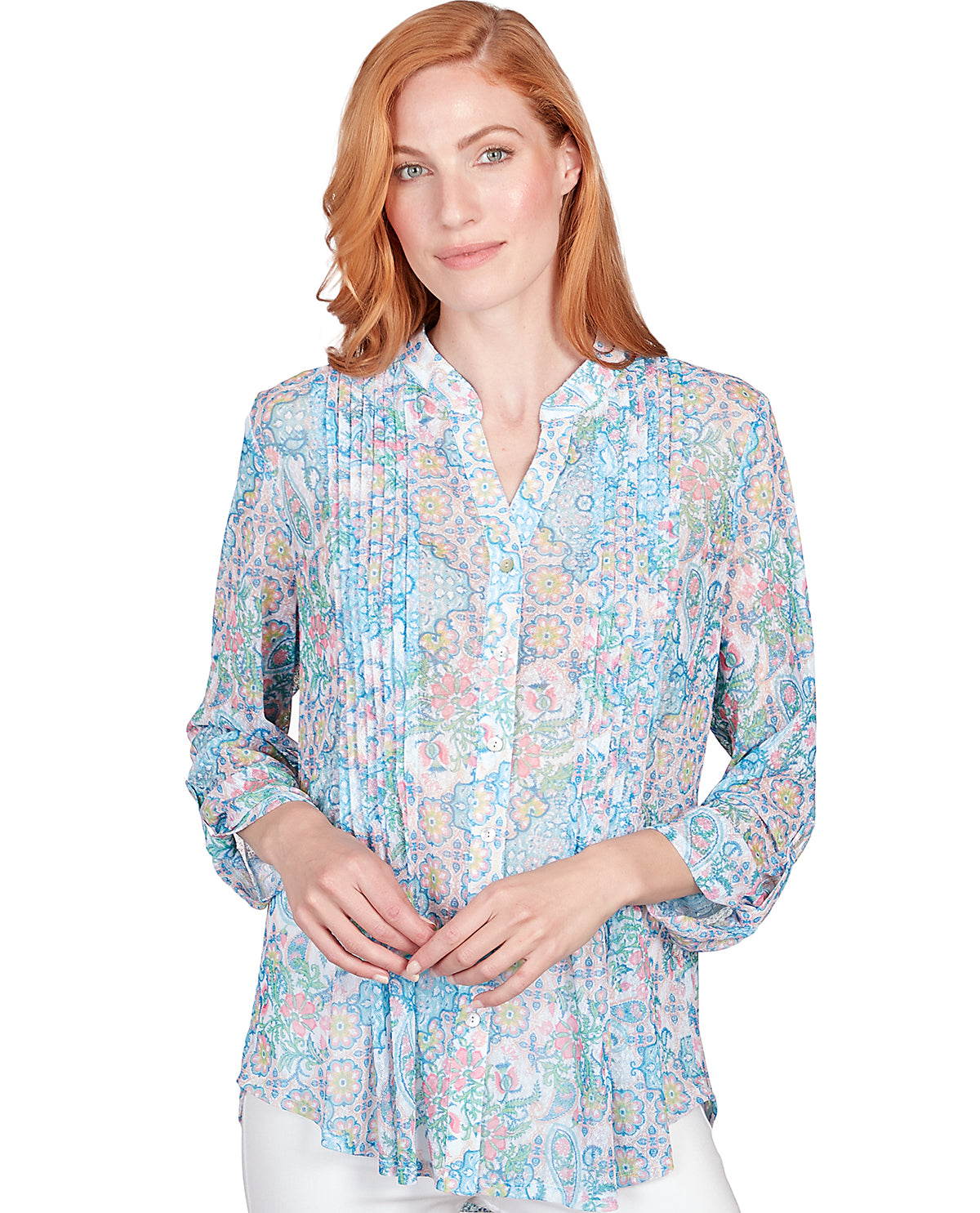 Ruby Road Missy Garden Variety Paisley Knit Top