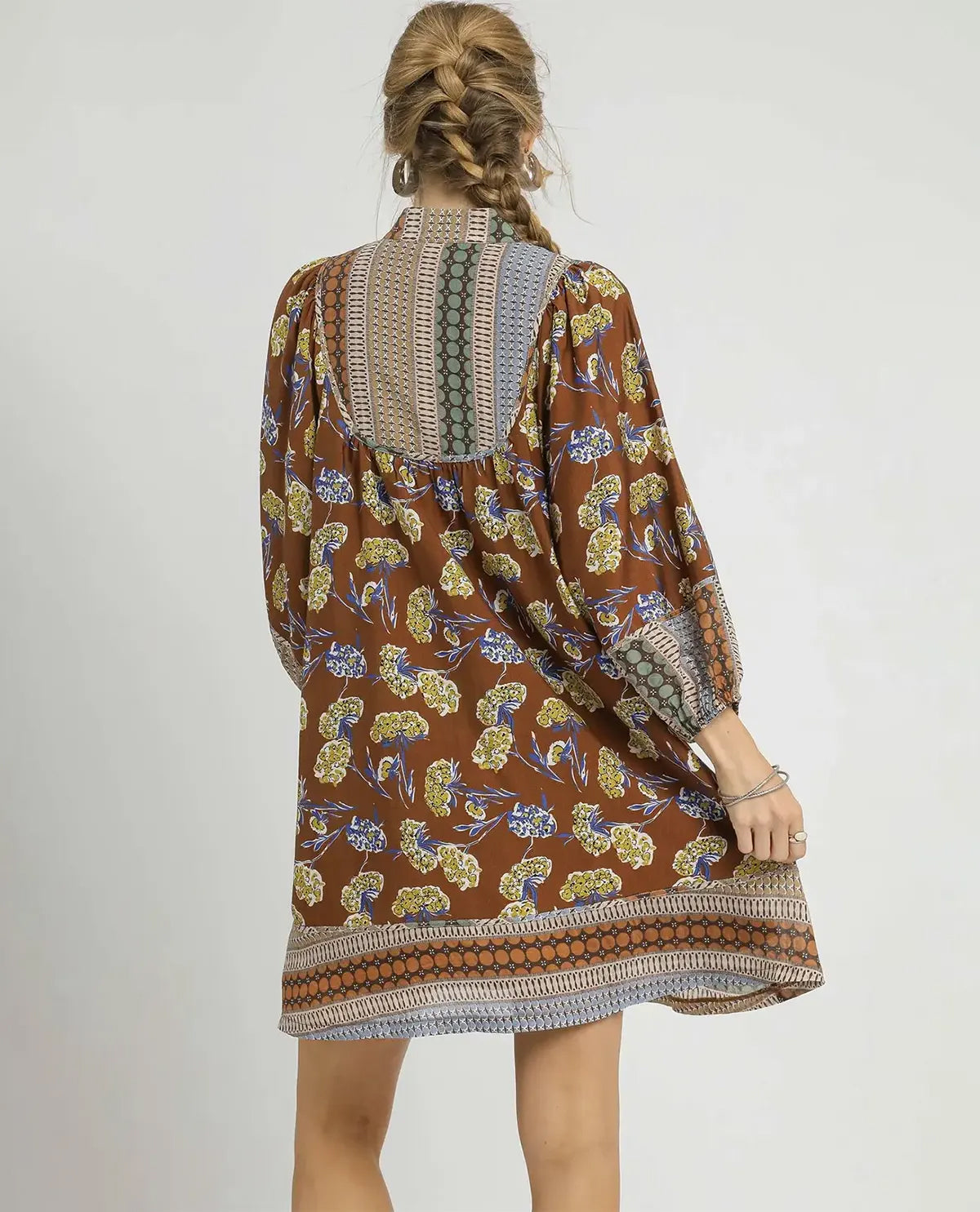Border Print Tunic Dress