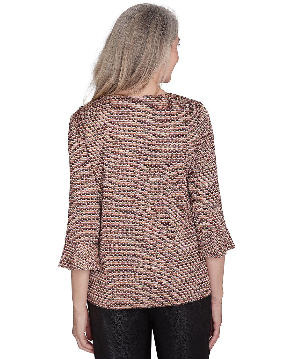 Alfred Dunner Missy Rue Rivoli Texture Space Dye Knit Top