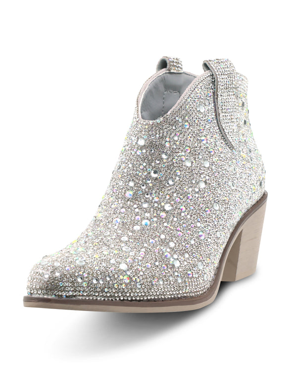 Allover Rhinestone Western Short Boots