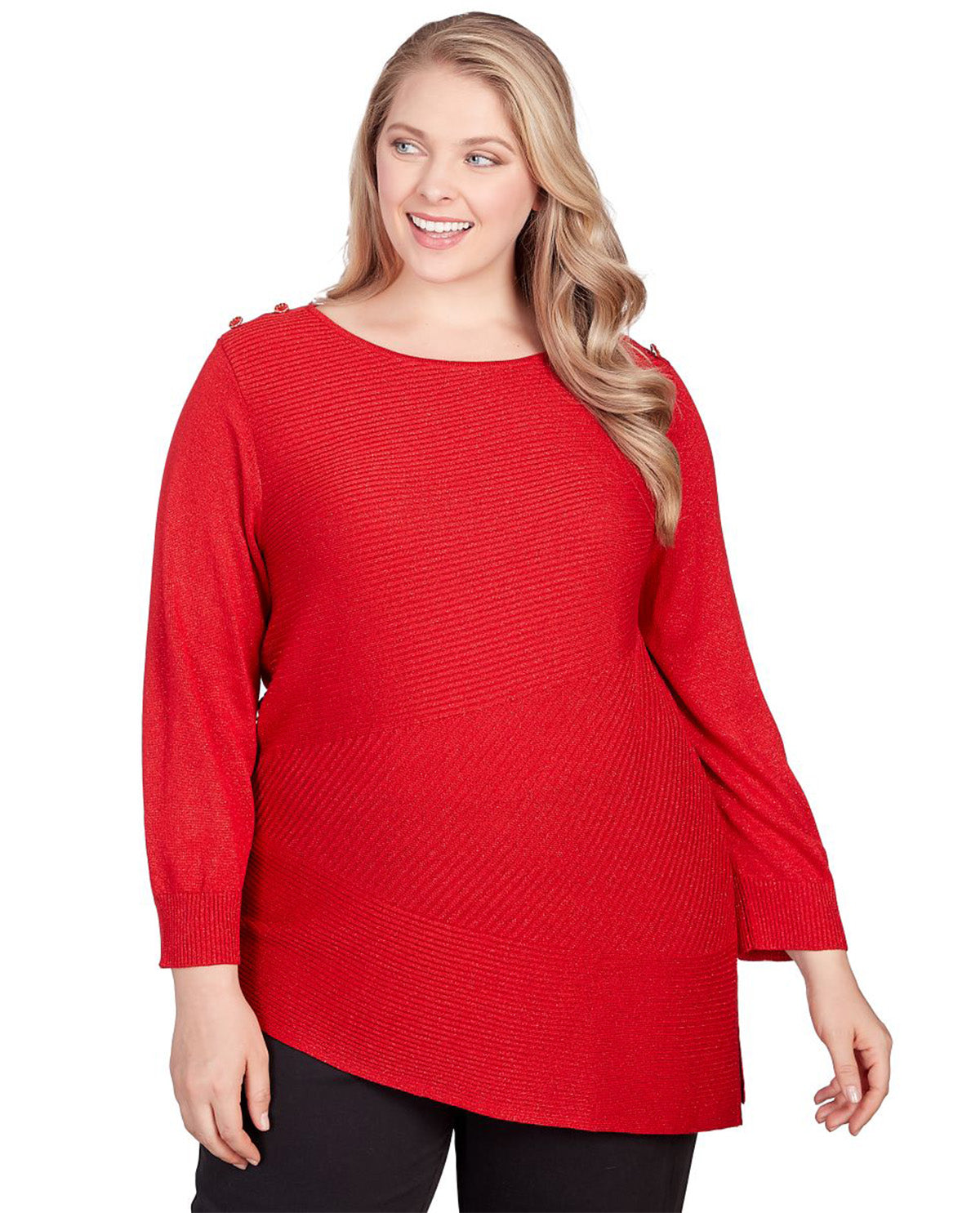 Ruby Road Must Haves II Metallic Pullover Sweater