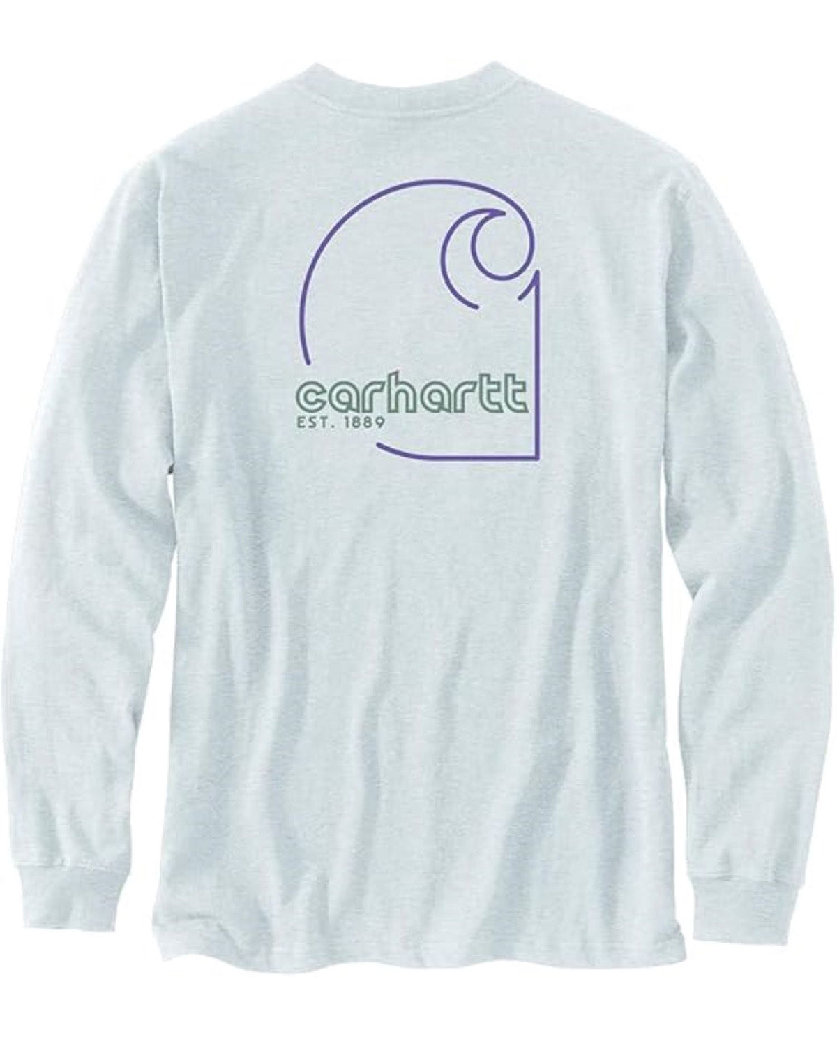 Carhartt Men's Loose Fit Heavyweight Long Sleeve Pocket "C' Graphic T-Shirt