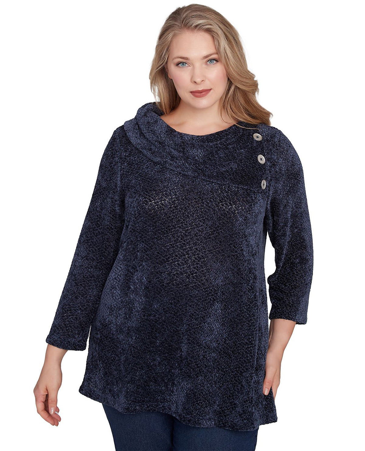 Ruby Road Must Haves II Shine Knit Pullover Top
