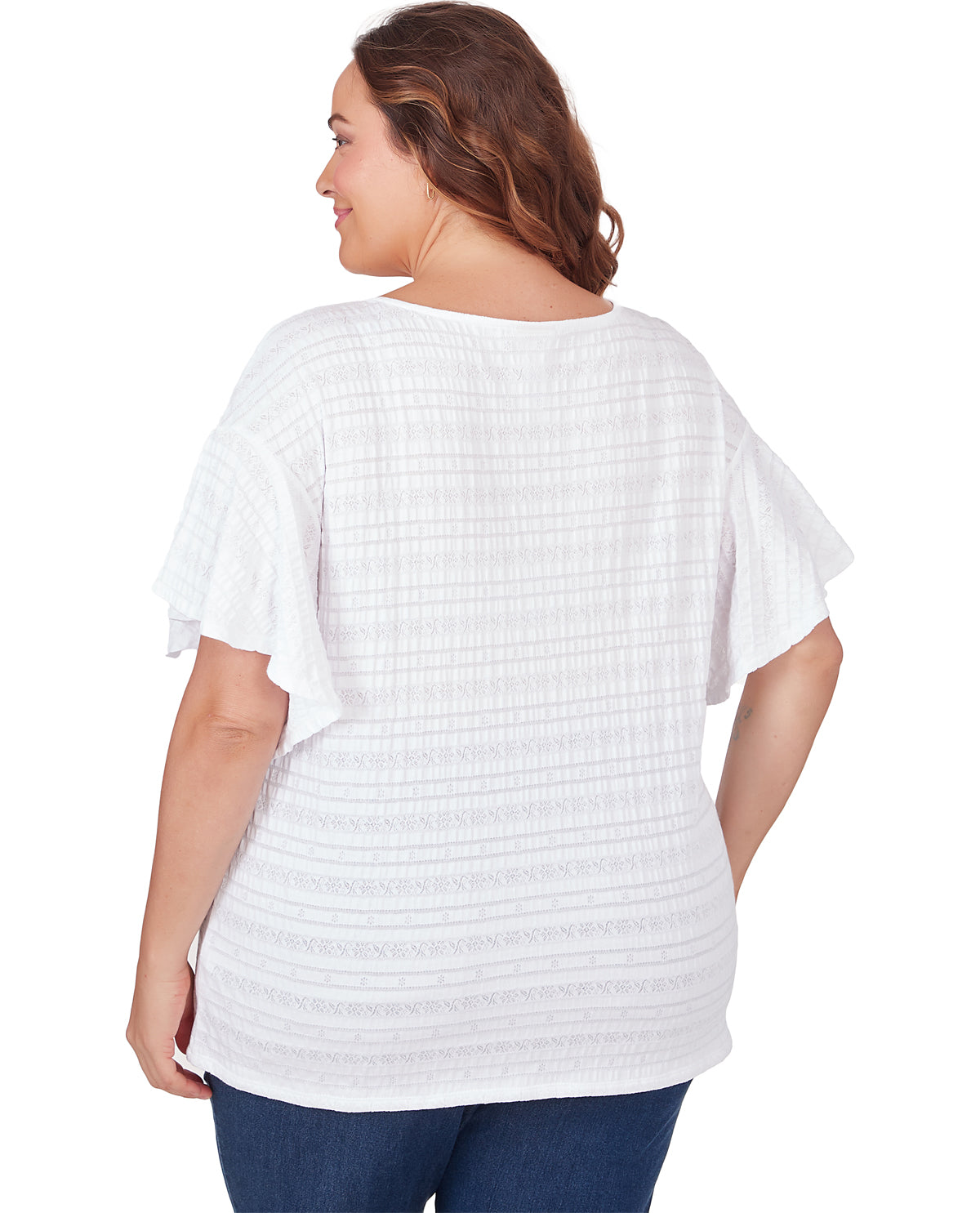 Ruby Road Women's Pattern Play Smocked Knit Top