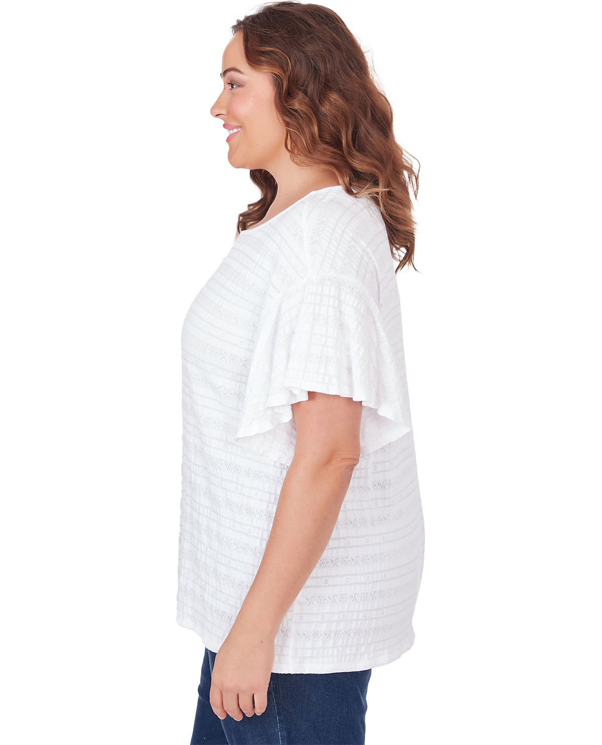 Ruby Road Women's Pattern Play Smocked Knit Top