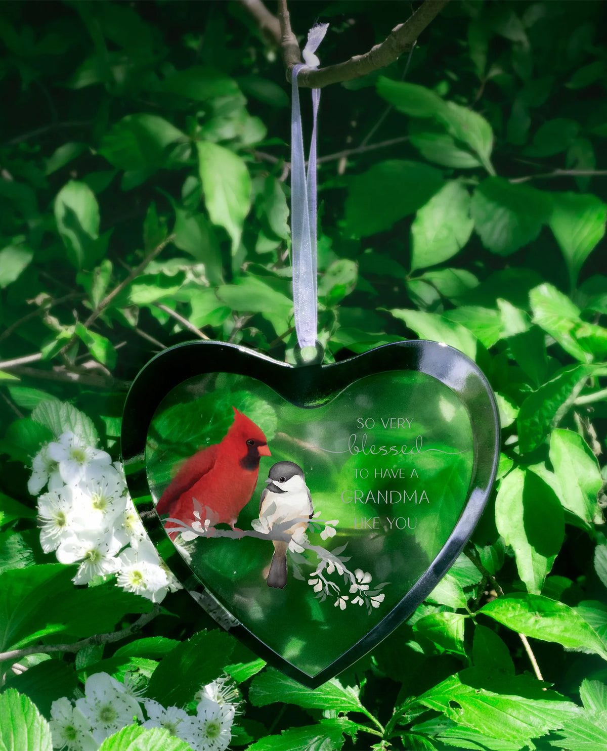 Grandma Mirrored Glass Ornament