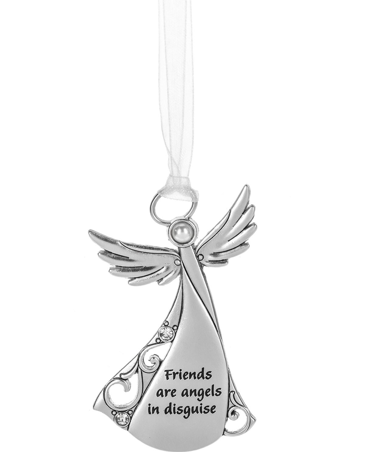 Friends Are Angels Christmas Ornament