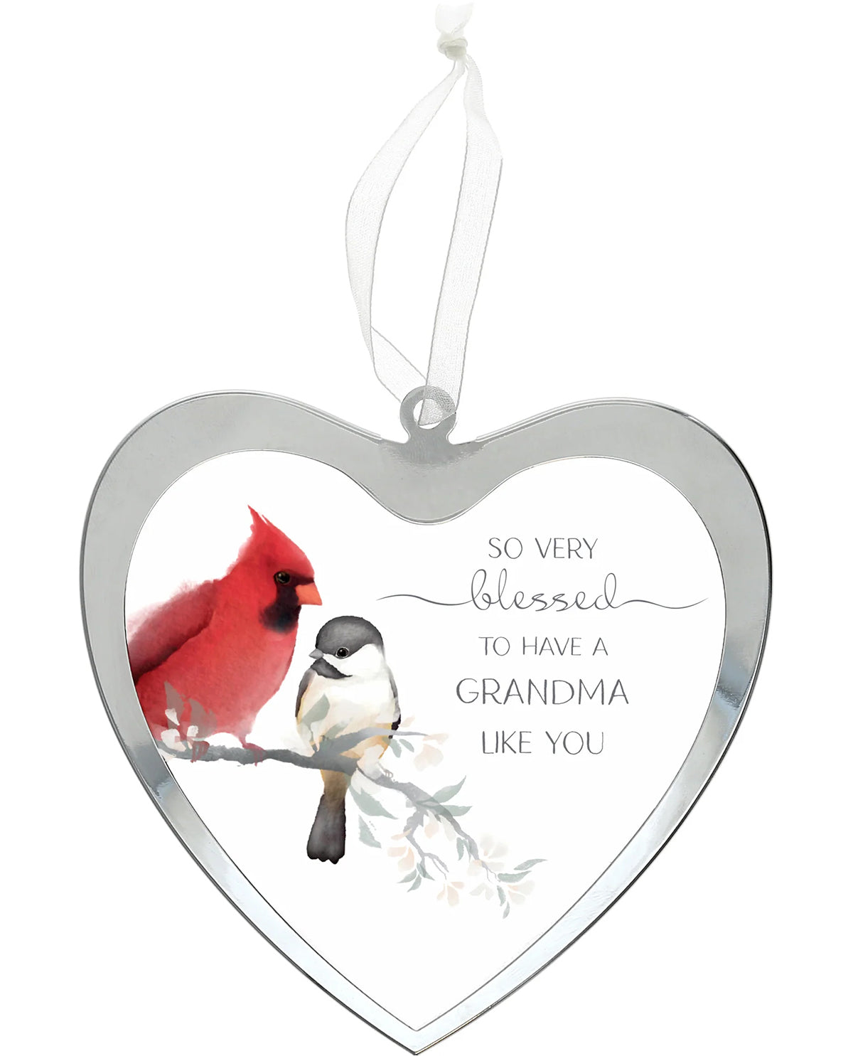 Grandma Mirrored Glass Ornament