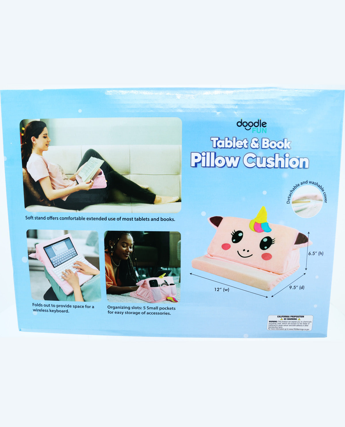 Unicorn Tablet & Book Pillow Cushion