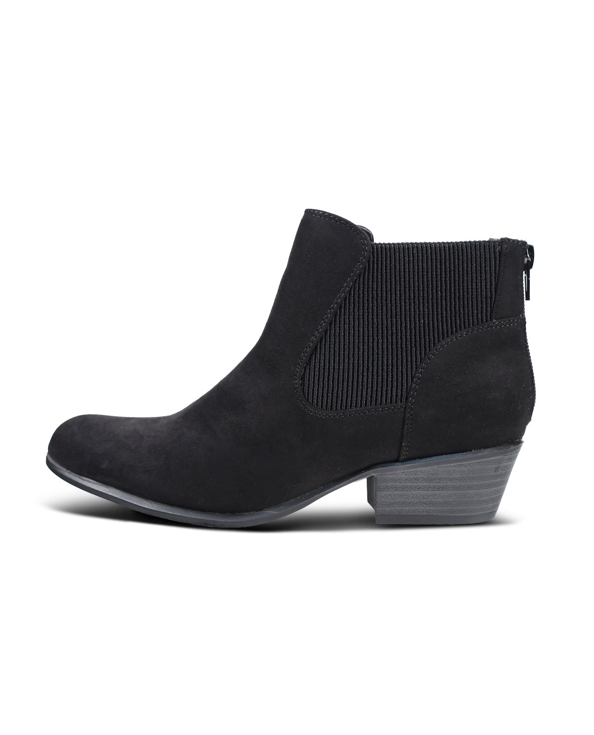 Teagan Black Faux Suede Boot