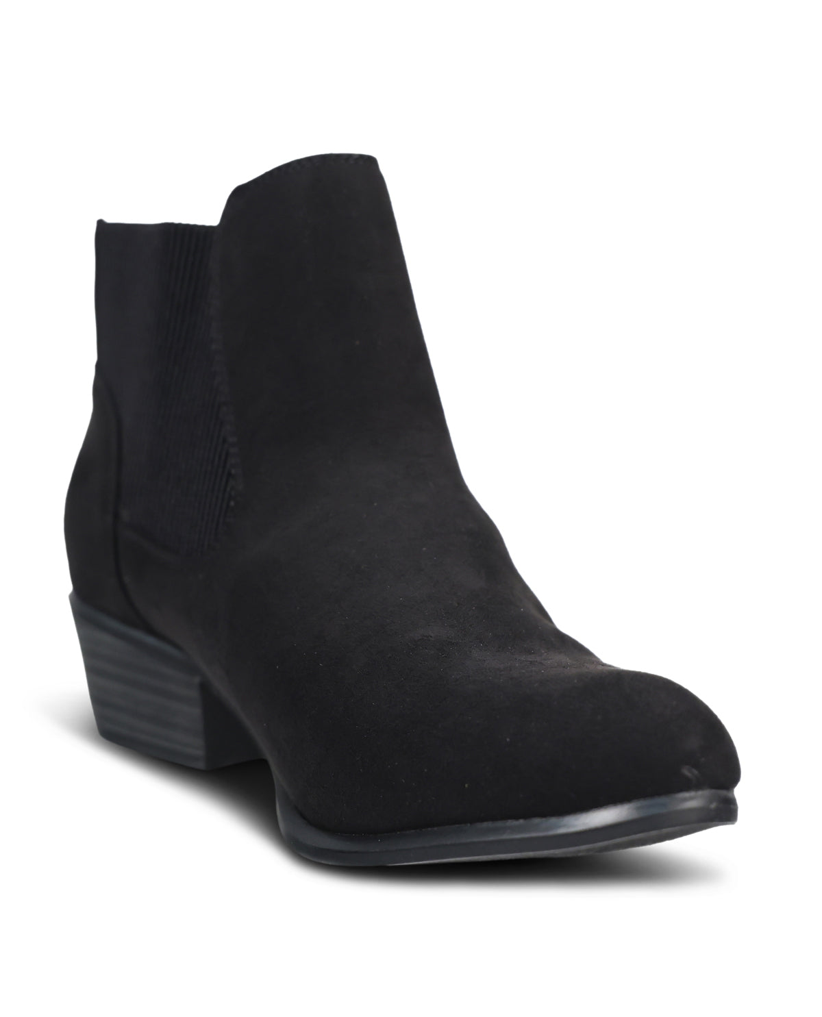 Teagan Black Faux Suede Boot
