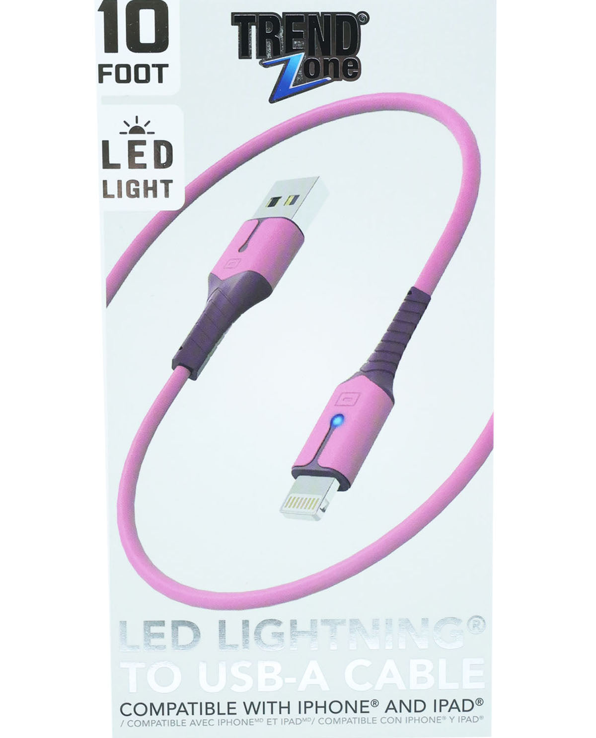 10Ft. Lightning Sync & Charge Cable with LED Light