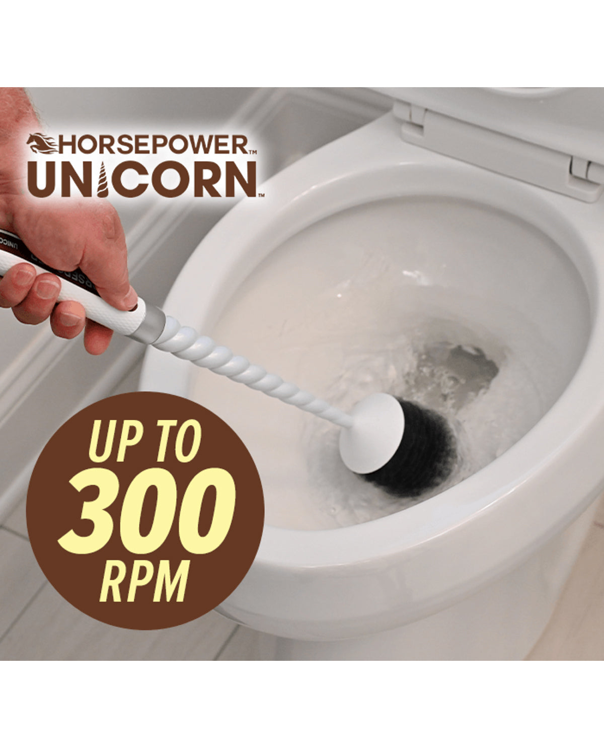 Ruby Horsepower Unicorn Power Toilet Brush