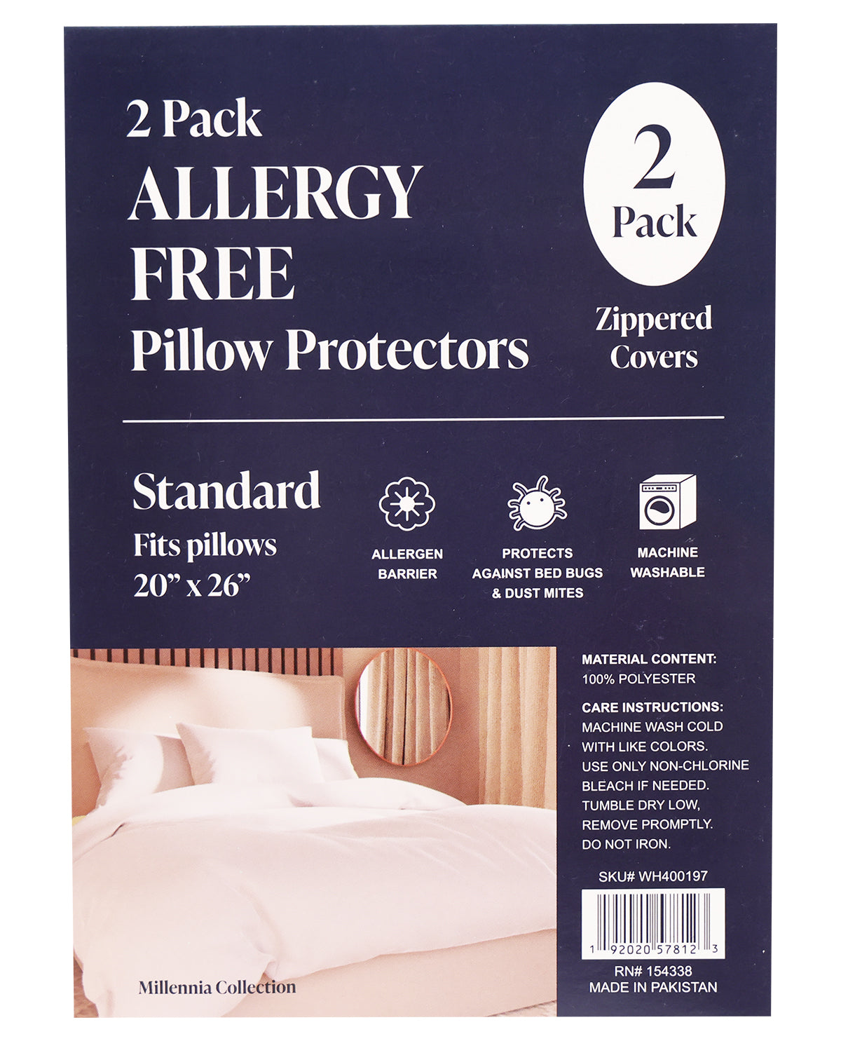 Allergen Free 2pk. Pillowcase Protectors