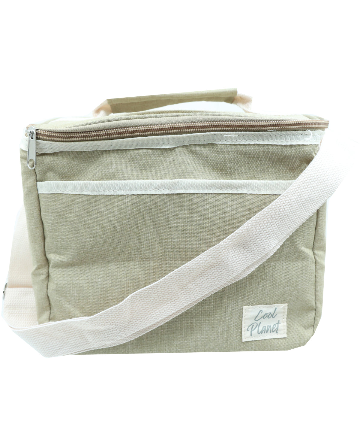 12 Can Eco Friendly Horizontal Cooler w/ Container Tan