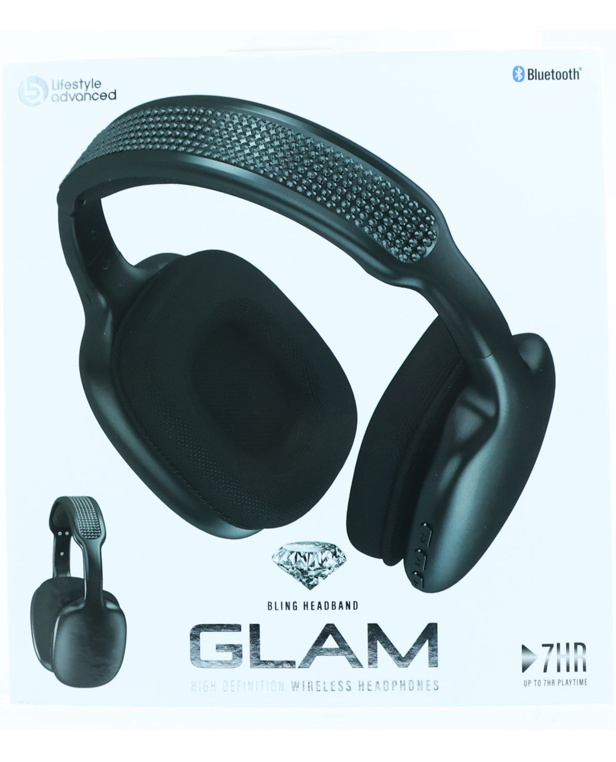 Black Glam HD Wireless Headphones