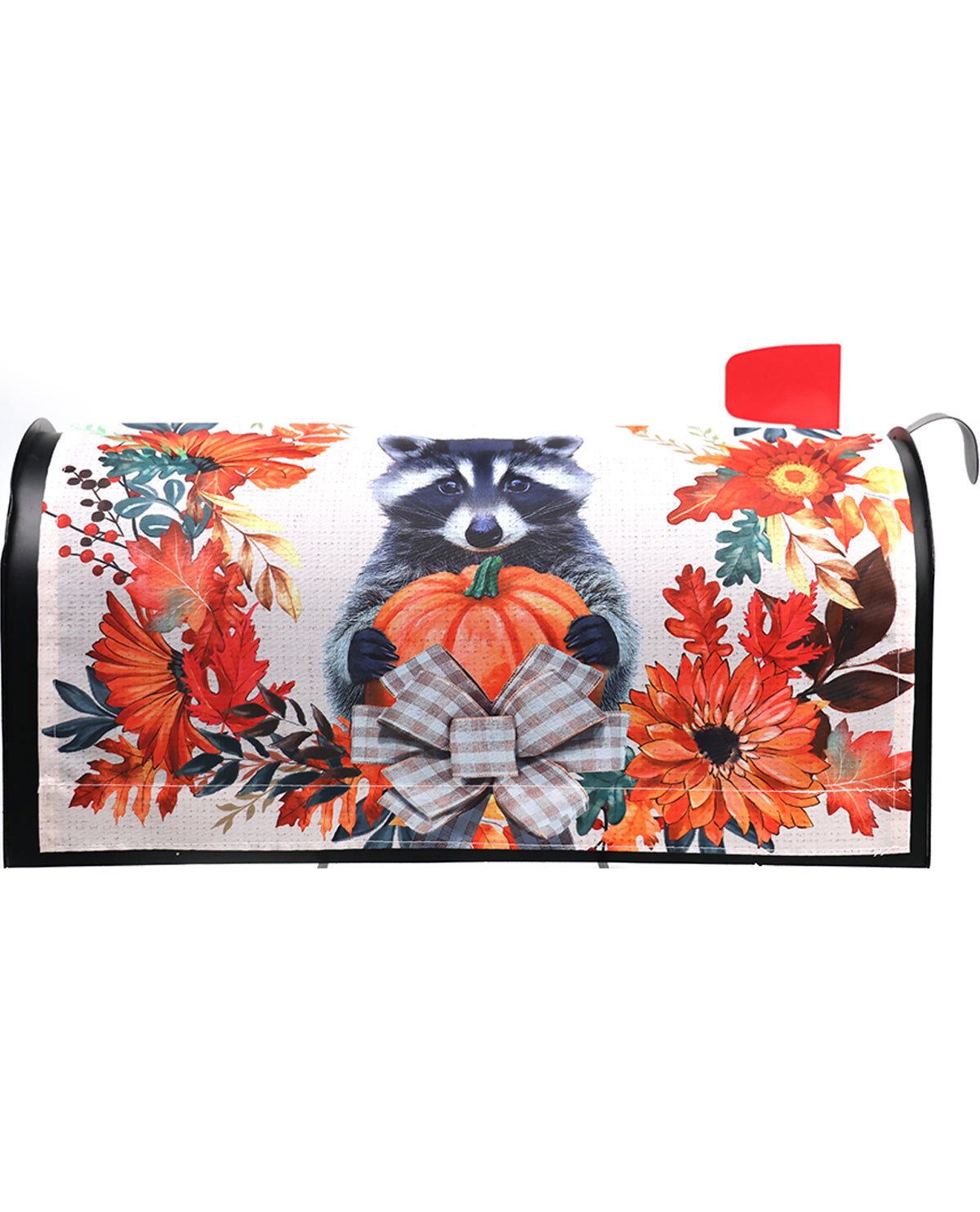 Welcome Wreath Raccoon Mailbox Cover