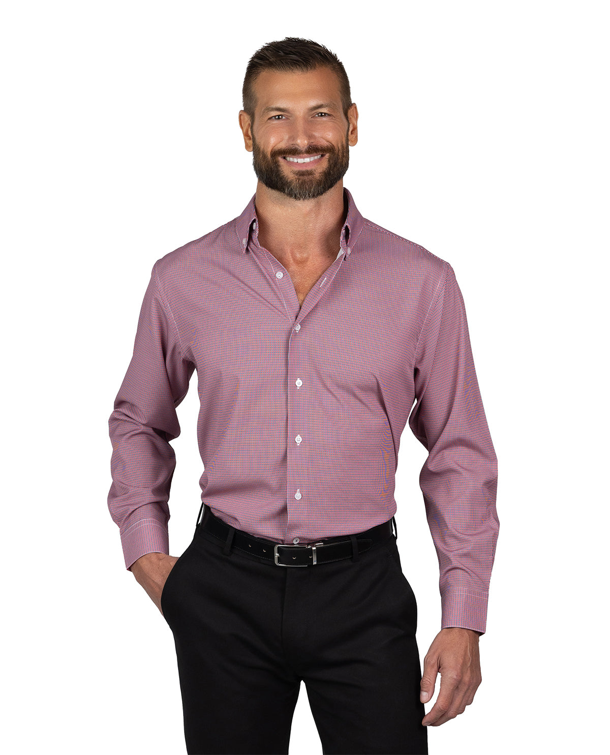 Nautica Men's Red, White, & Blue Long Sleeve Super Shirt