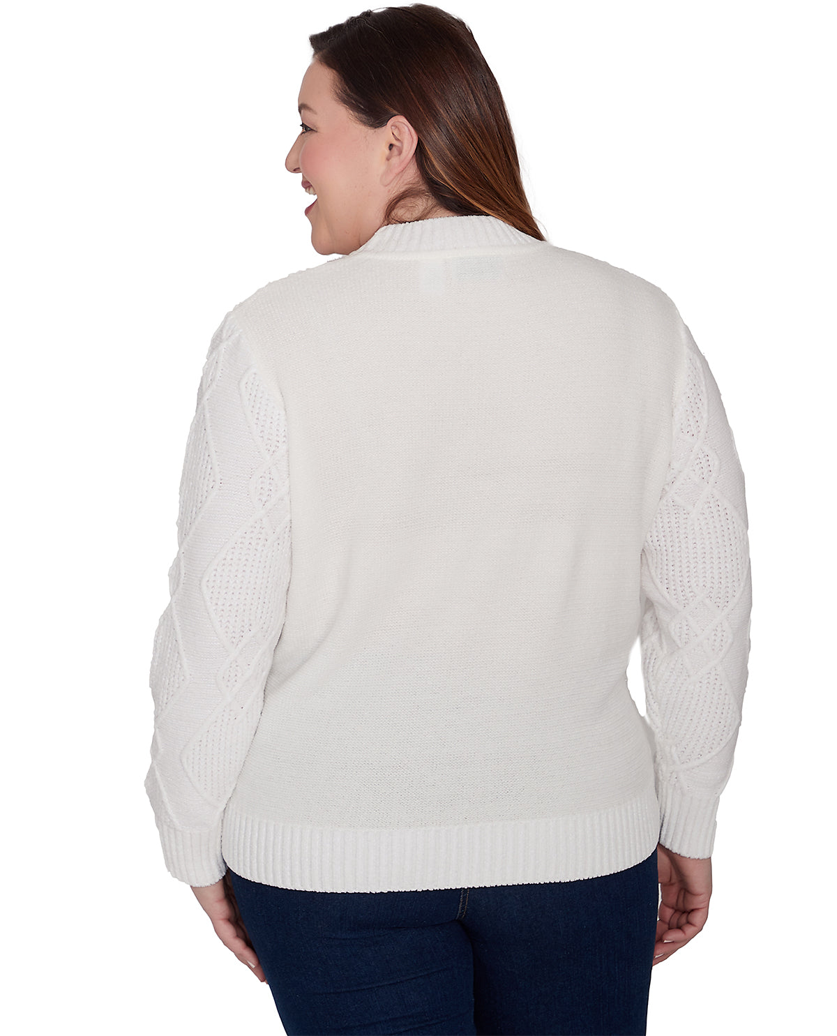 Alfred Dunner Women's Classic Ivory Sweater