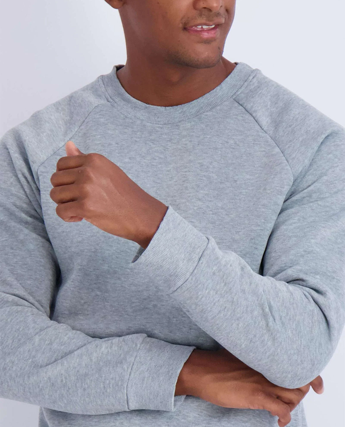 Real Essentials Men's Fleece Crew Neck Pullover