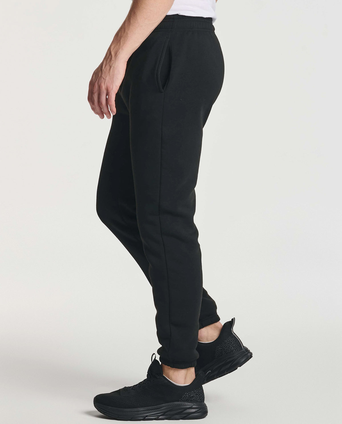 Real Essentials Men's Fleece Elastic Bottom Jogger Sweatpants