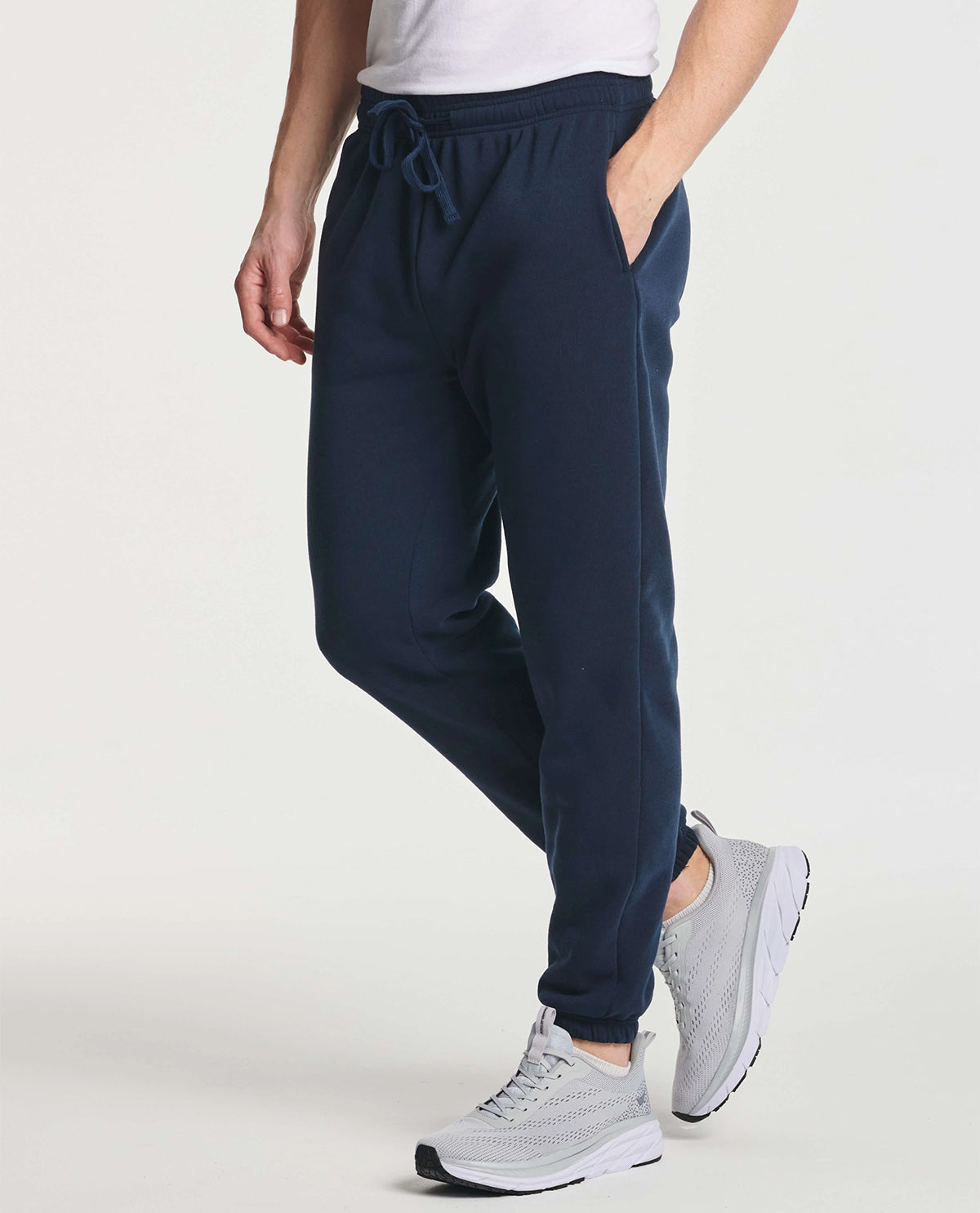Real Essentials Men's Fleece Elastic Bottom Jogger Sweatpants