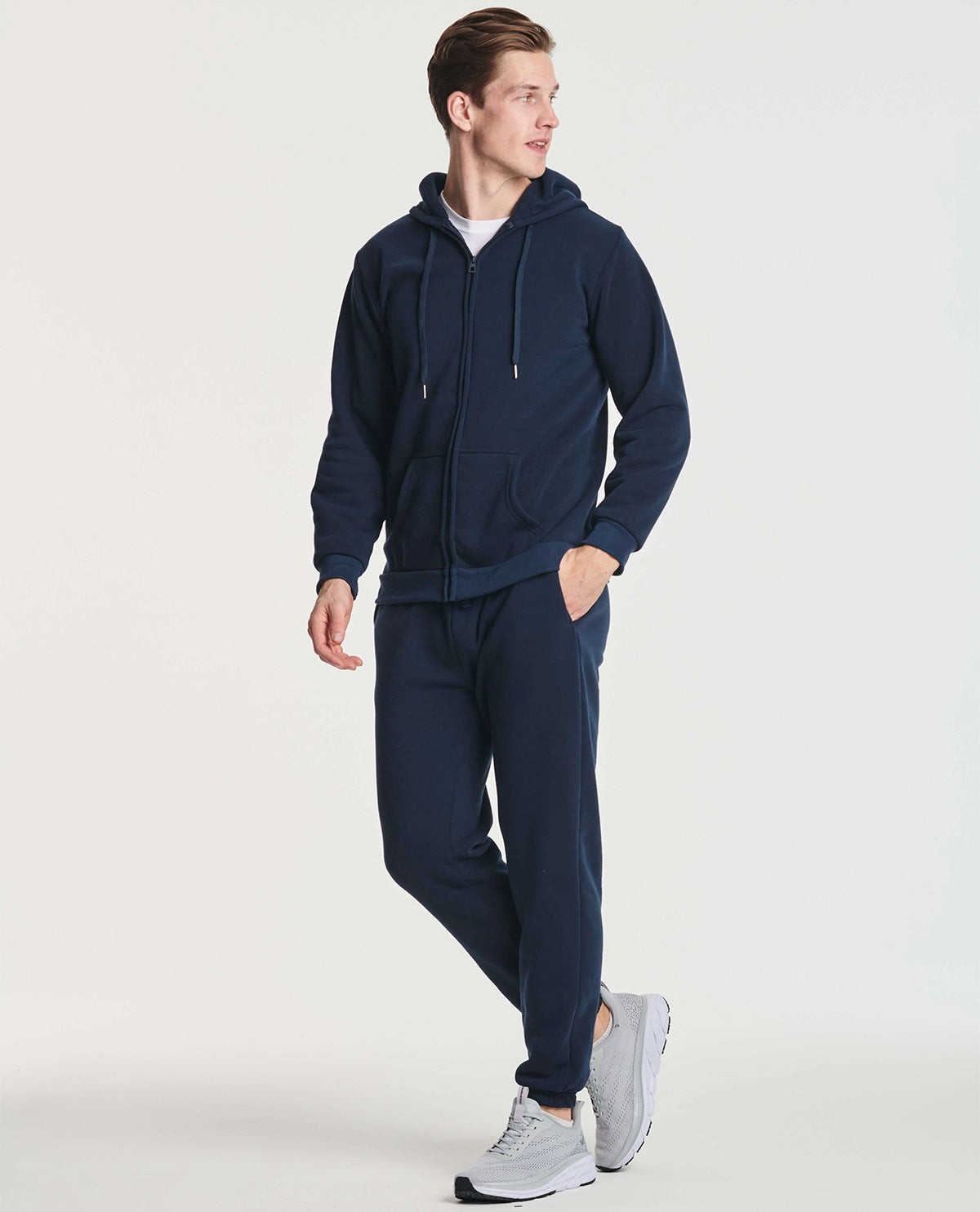Real Essentials Men's Fleece Elastic Bottom Jogger Sweatpants