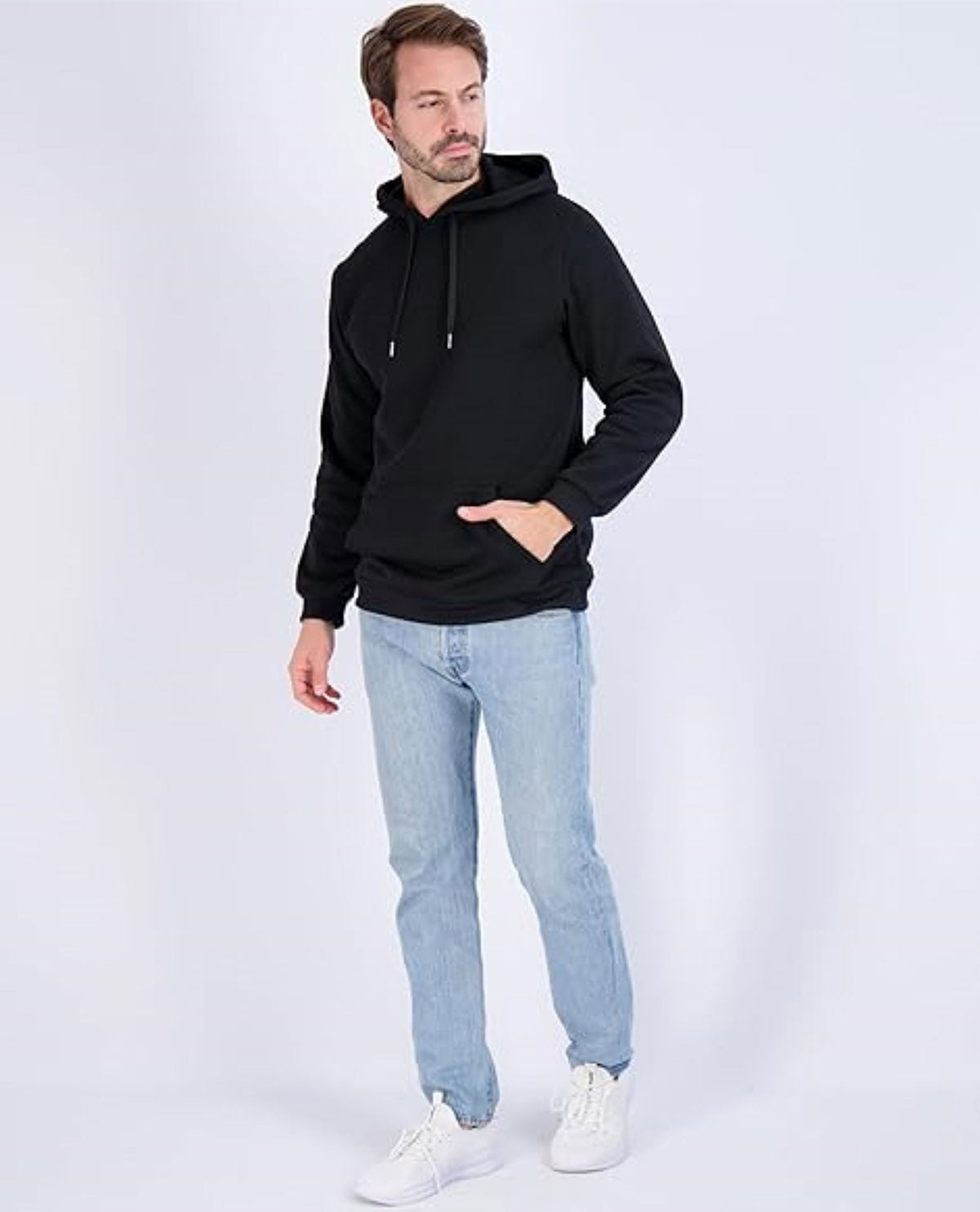 Real Essentials Men's Fleece Pullover Hoodie