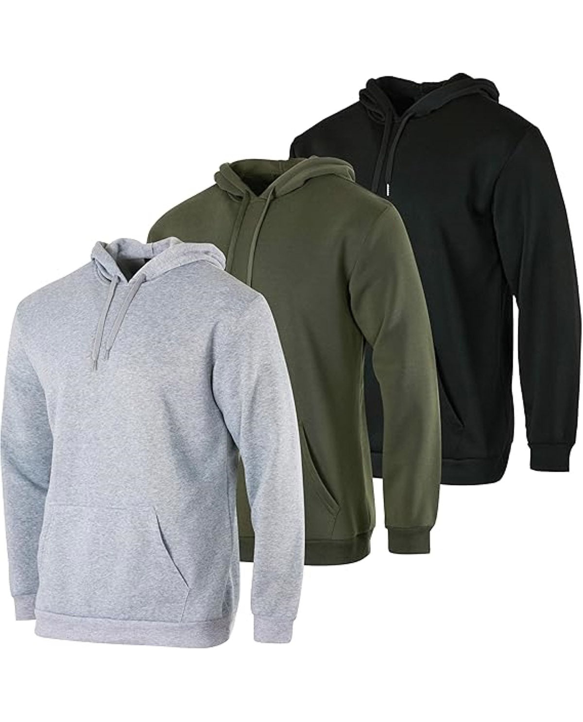 Real Essentials Men's Fleece Pullover Hoodie