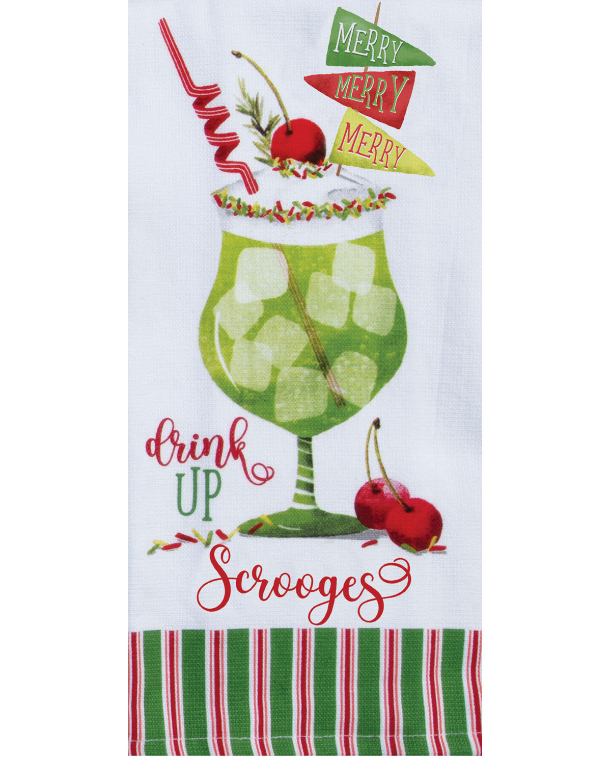 Holiday Cheers Scrooge Drink Dish Towel