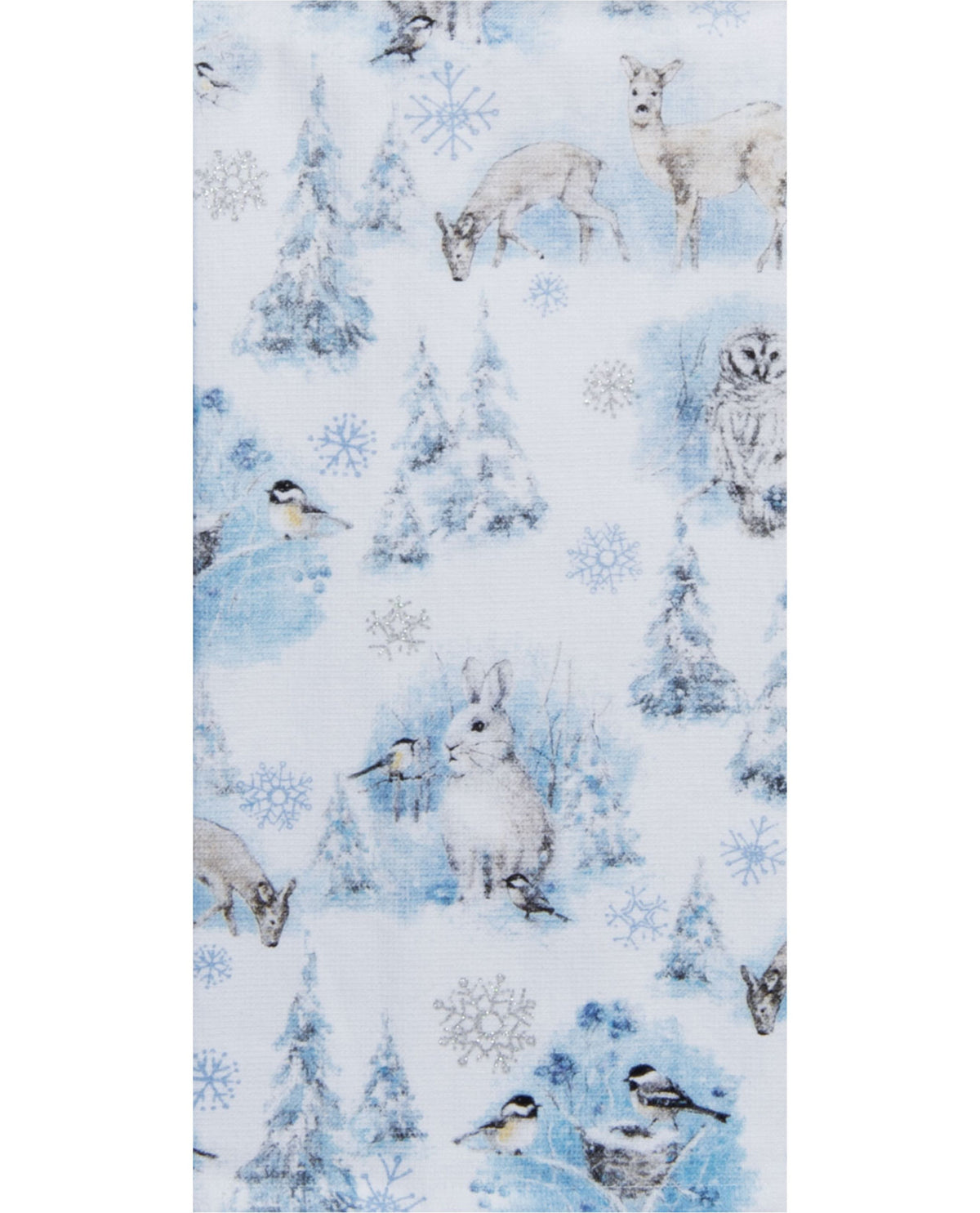 Let It Snow Forest Animals Dishtowel