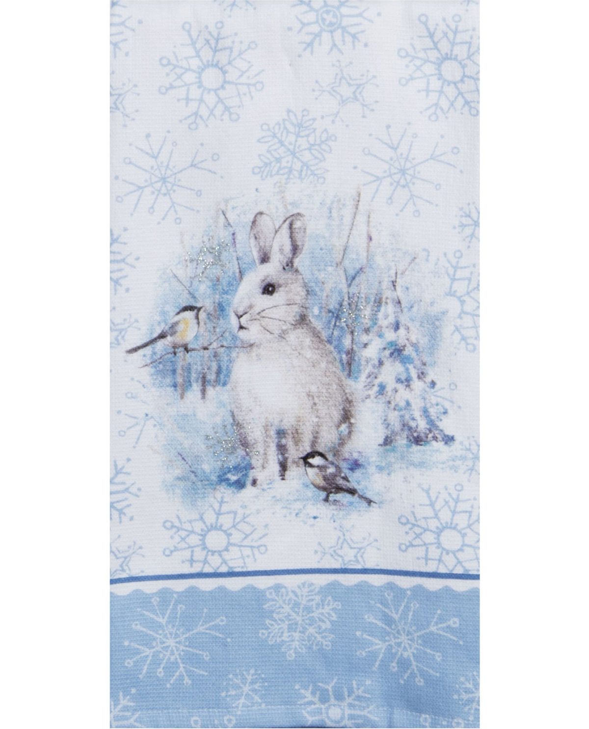 Let It Snowshoe Hare Dishtowel