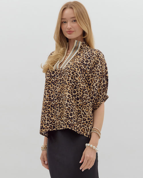 Entro Animal Print W/stripe detail