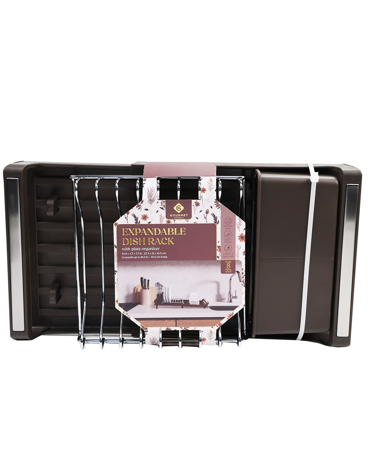 Chestnut Mini Expandable Wire Dish Rack