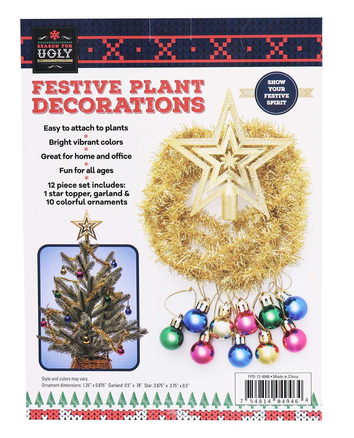Festive Christmas Plant Decorations