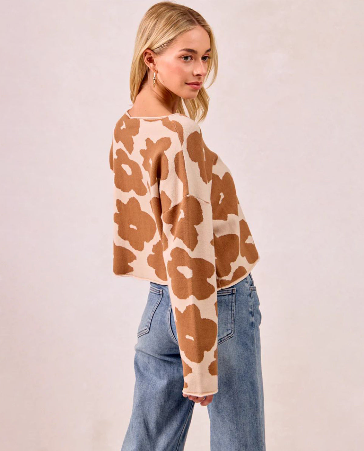 Bibi Large Floral Pattern Sweater
