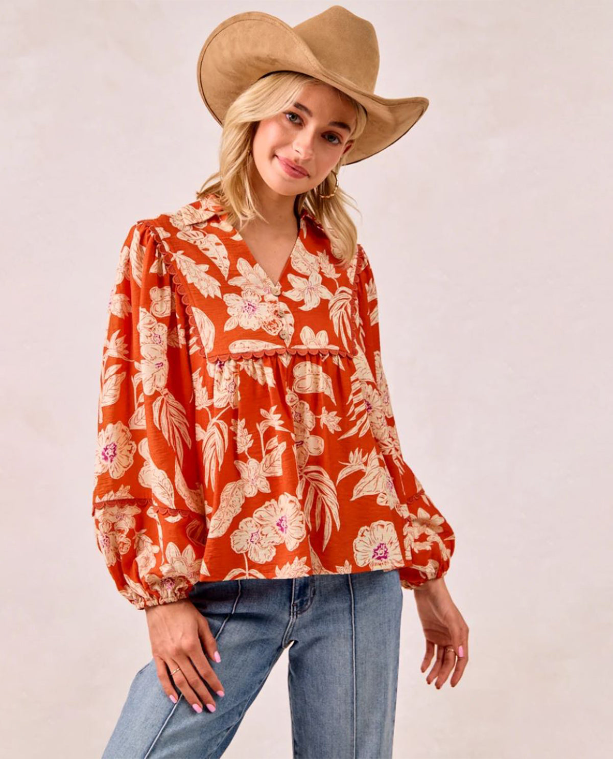 Bibi Floral Print Top