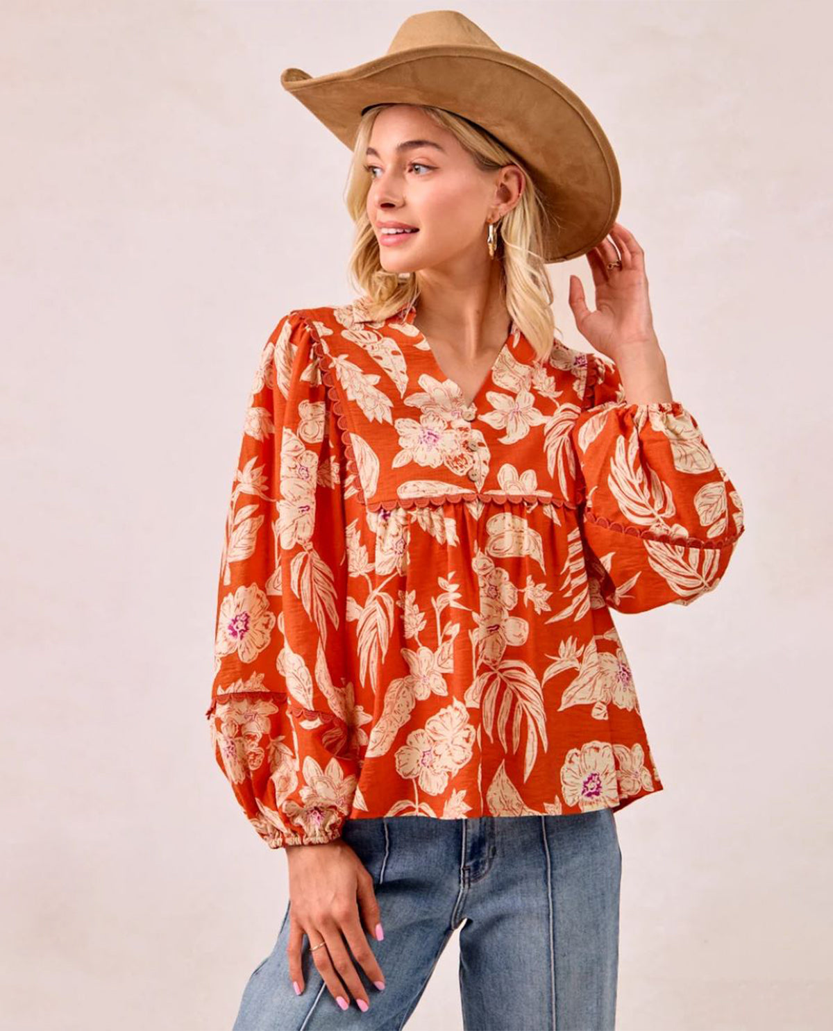 Bibi Floral Print Top