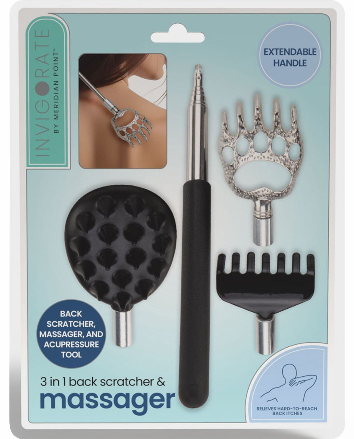 3-N-1 Back Scratcher & Massager