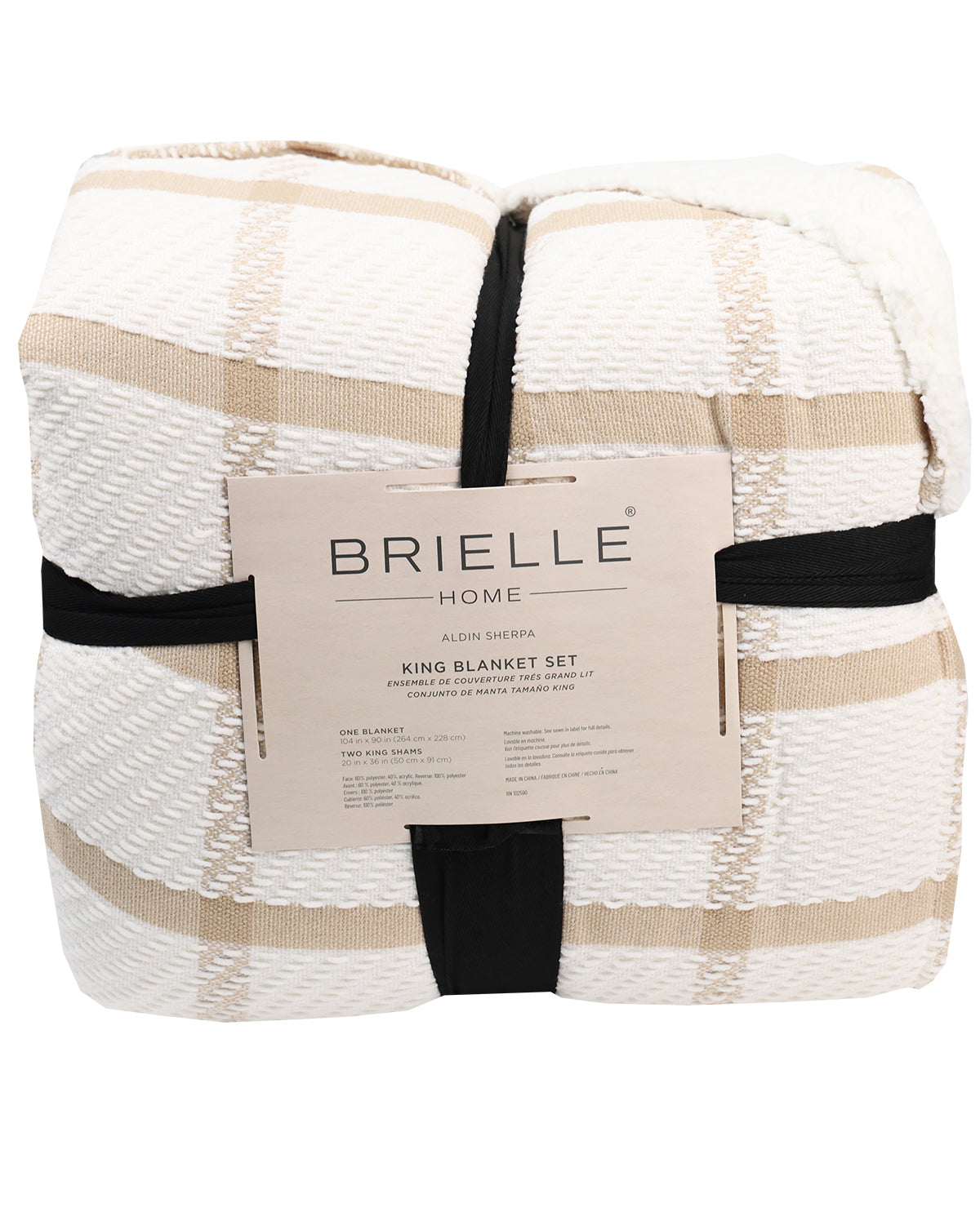 King Sherpa Taupe Blanket