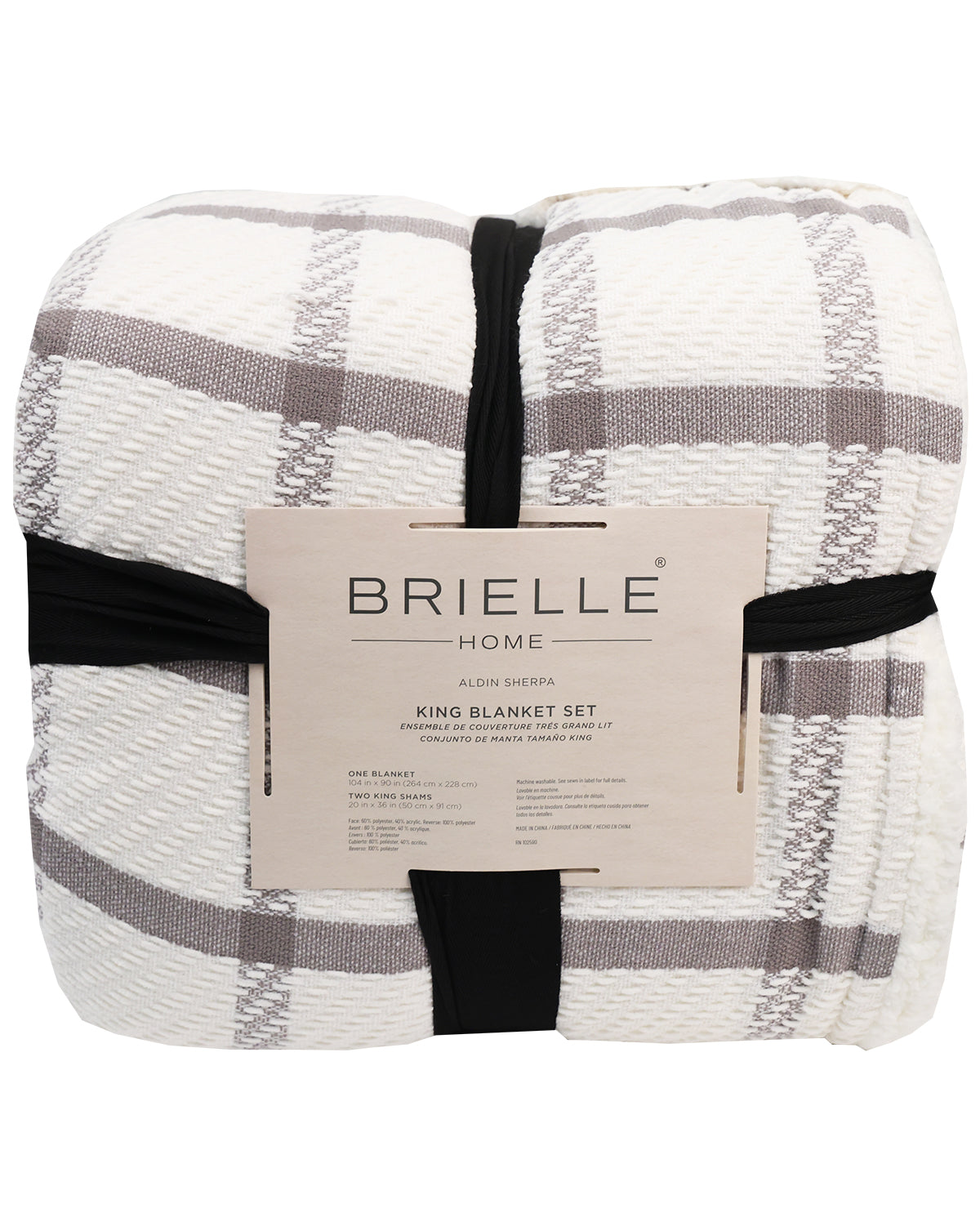 King Grey Sherpa Blanket