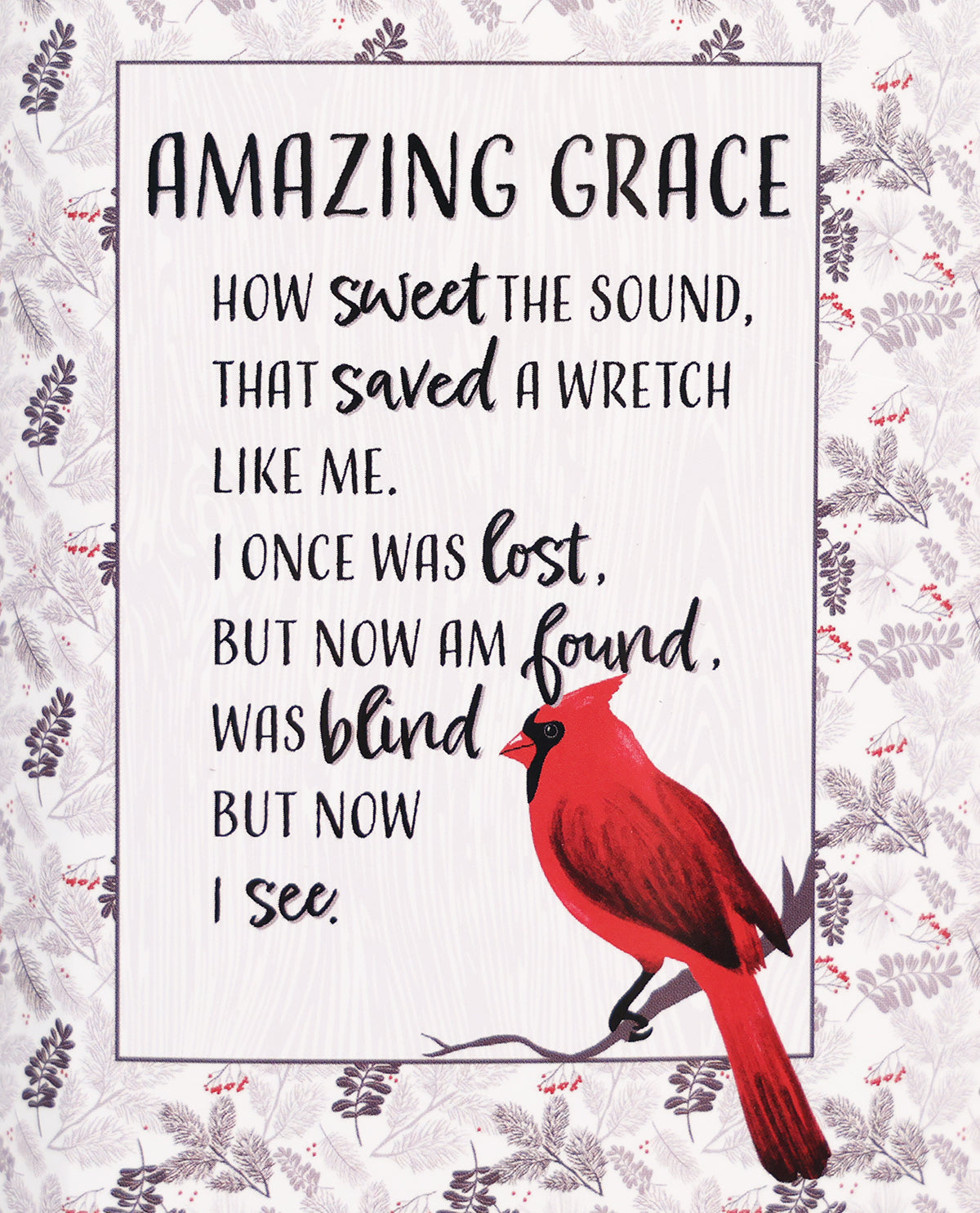 Amazing Grace Cardinal Throw