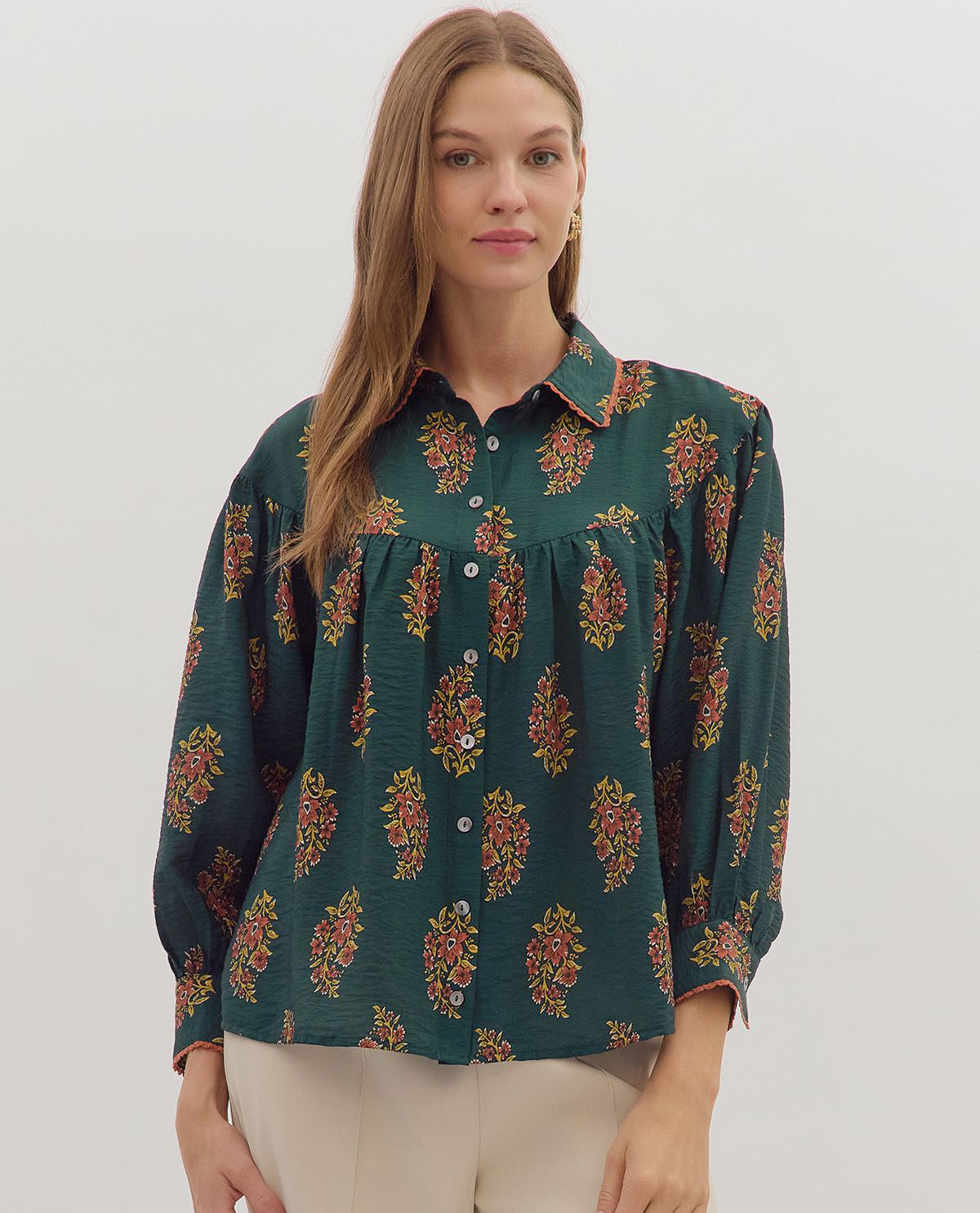 Entro Print Button Up Top