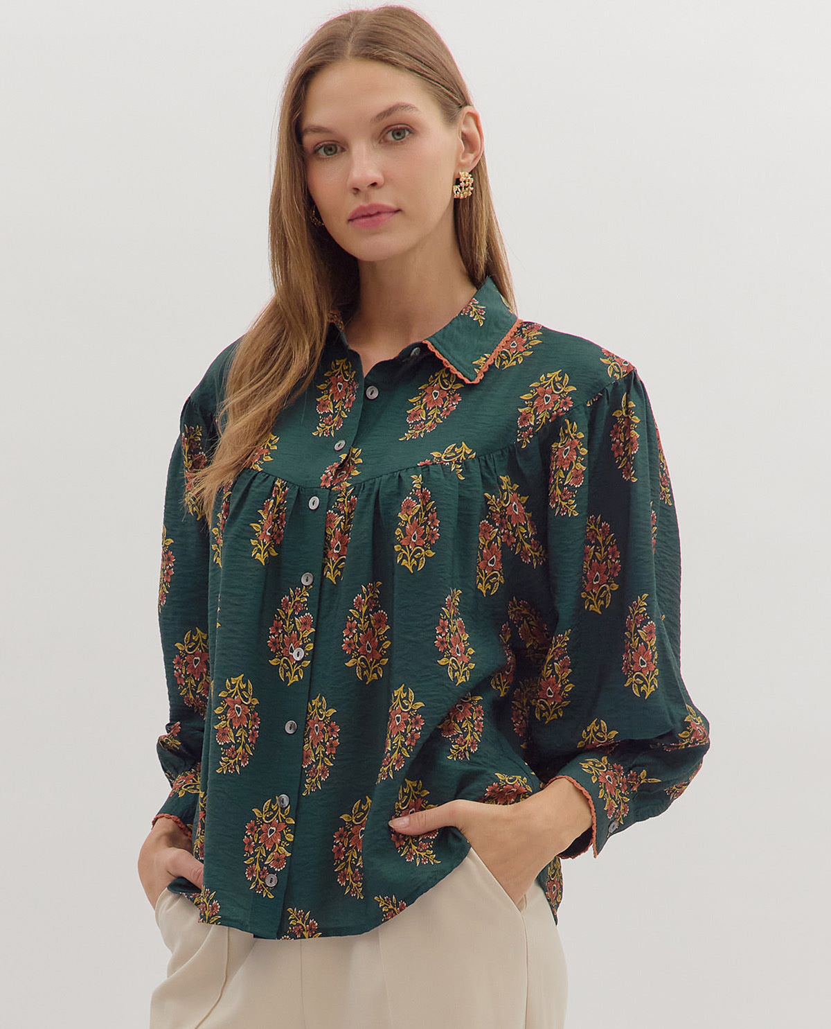 Entro Print Button Up Top
