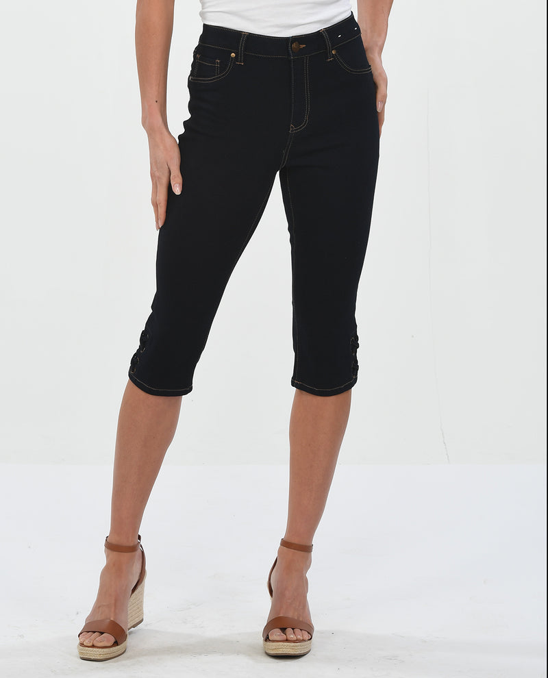 D Jeans Lace Up Capri