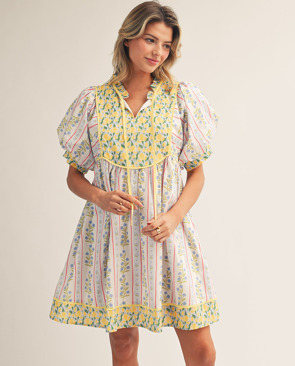 Jodifl Floral Mixed Print Dress – Hamrick's Shop