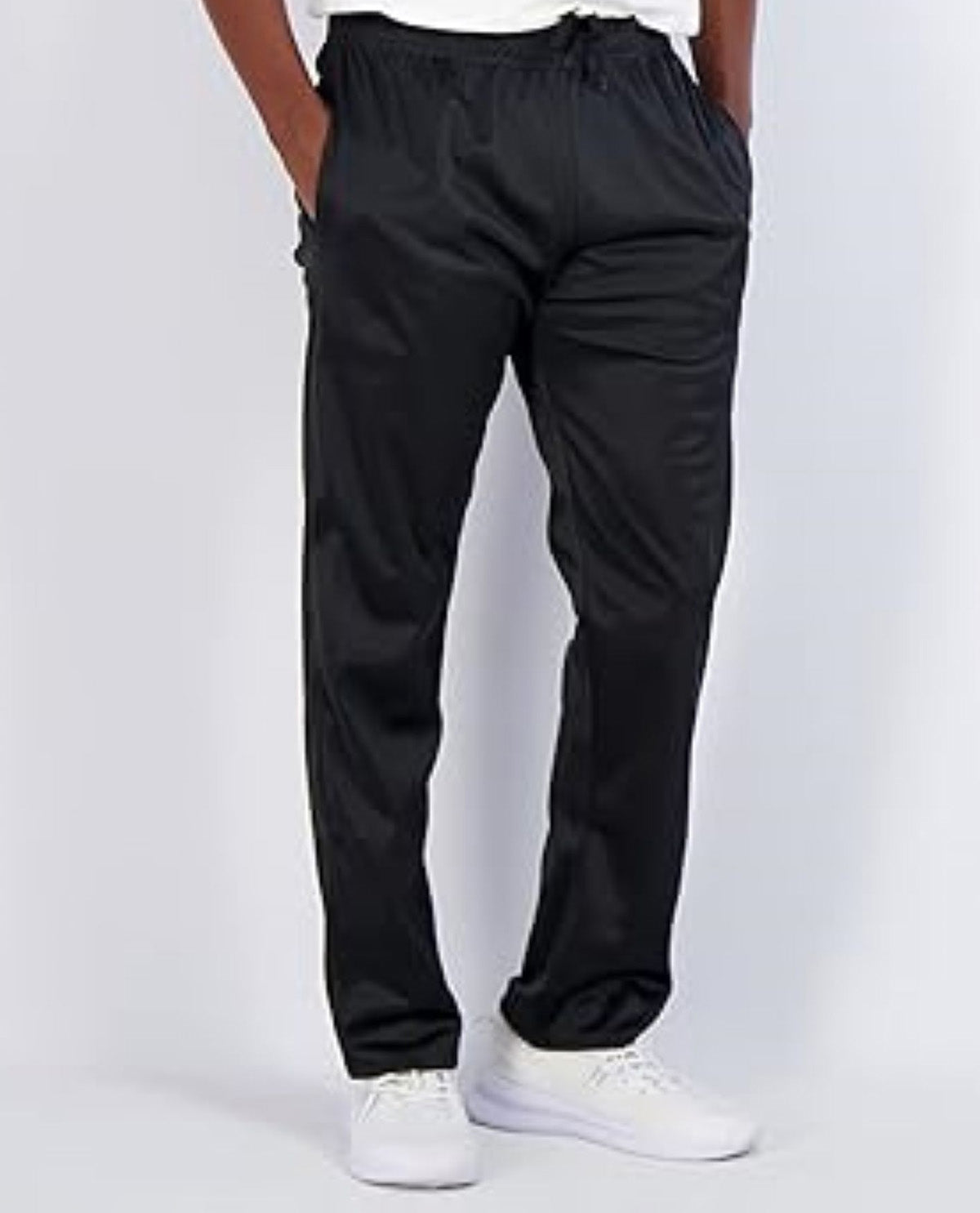 Real Essentials Men's Tricot Open Bottom Active Pant