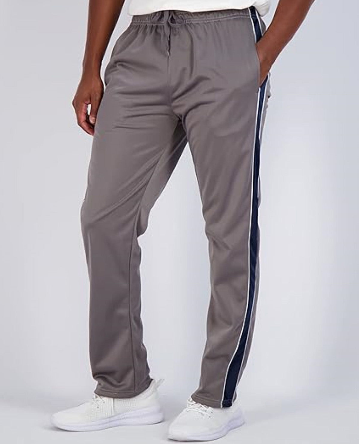 Real Essentials Men's Tricot Open Bottom Active Pant