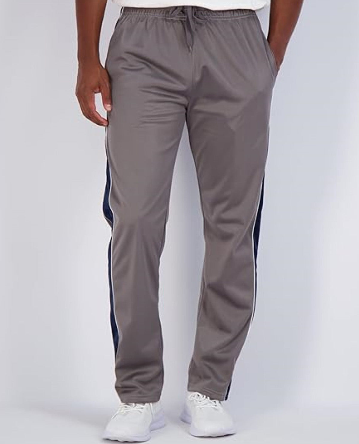 Real Essentials Men's Tricot Open Bottom Active Pant