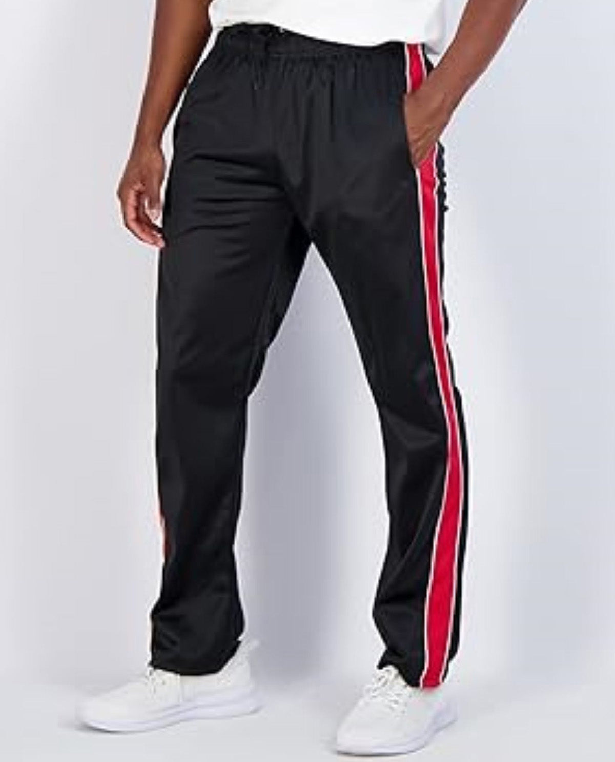 Real Essentials Men's Tricot Open Bottom Active Pant